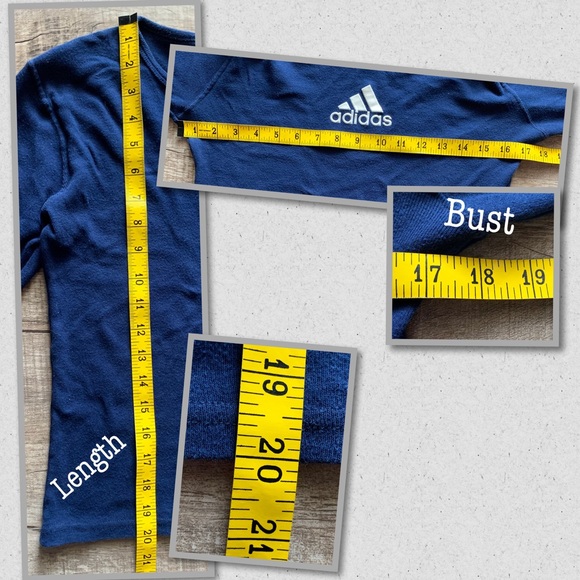 Adidas “Old School” 90s Dark Blue Top - Picture 8 of 8